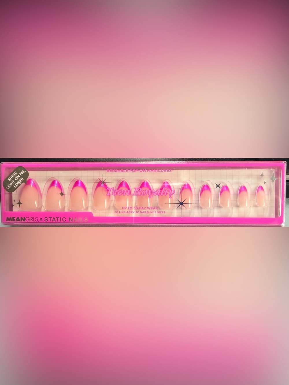 Mean Girls x Static Nails Pink Ombre Press-On Nail Set